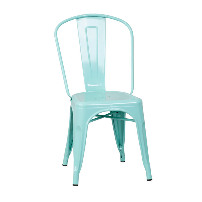 Flash Furniture ET-3534-MINT-GG Mint Green Metal Indoor-Outdoor Stackable Chair 