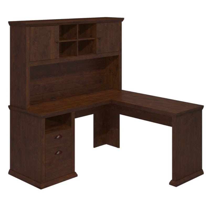 Bush Yorktown 60 L Shaped Desk With Hutch Yrk001anc On Sale