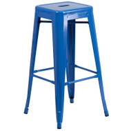 Flash Furniture Blue Metal Indoor-Outdoor Barstool 30"H - CH-31320-30-BL-GG