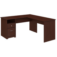 Bush Furniture Cabot Collection 60W L Shaped Computer Desk with Drawers Harvest Cherry - CAB044HVC