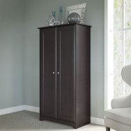 Bush Cabot Collection Tall Storage Cabinet with Doors Espresso Oak - WC31897-03