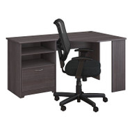 Bush Cabot Collection Corner Desk 60"W with Chair Heather Gray - CAB040HRG