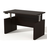 Mayline Aberdeen Height Adjustable Executive Desk Straight Front 72" Mocha  - ARDH7230-LDC