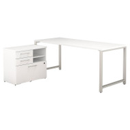 Bush Business Furniture 400 Series 72" x 30" Table Desk with Storage -  400S157WH