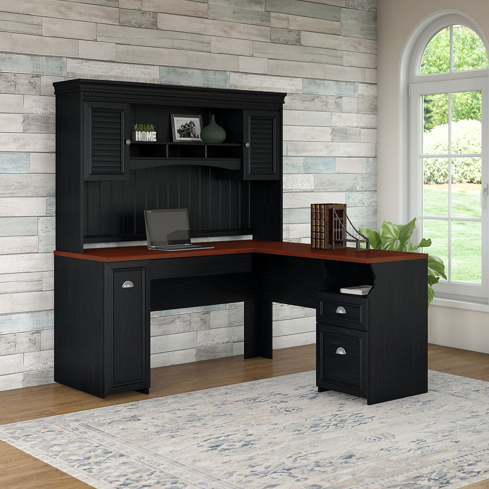 Bush Furniture Fairview L Shaped Desk Package Fv004ab Free Shipping