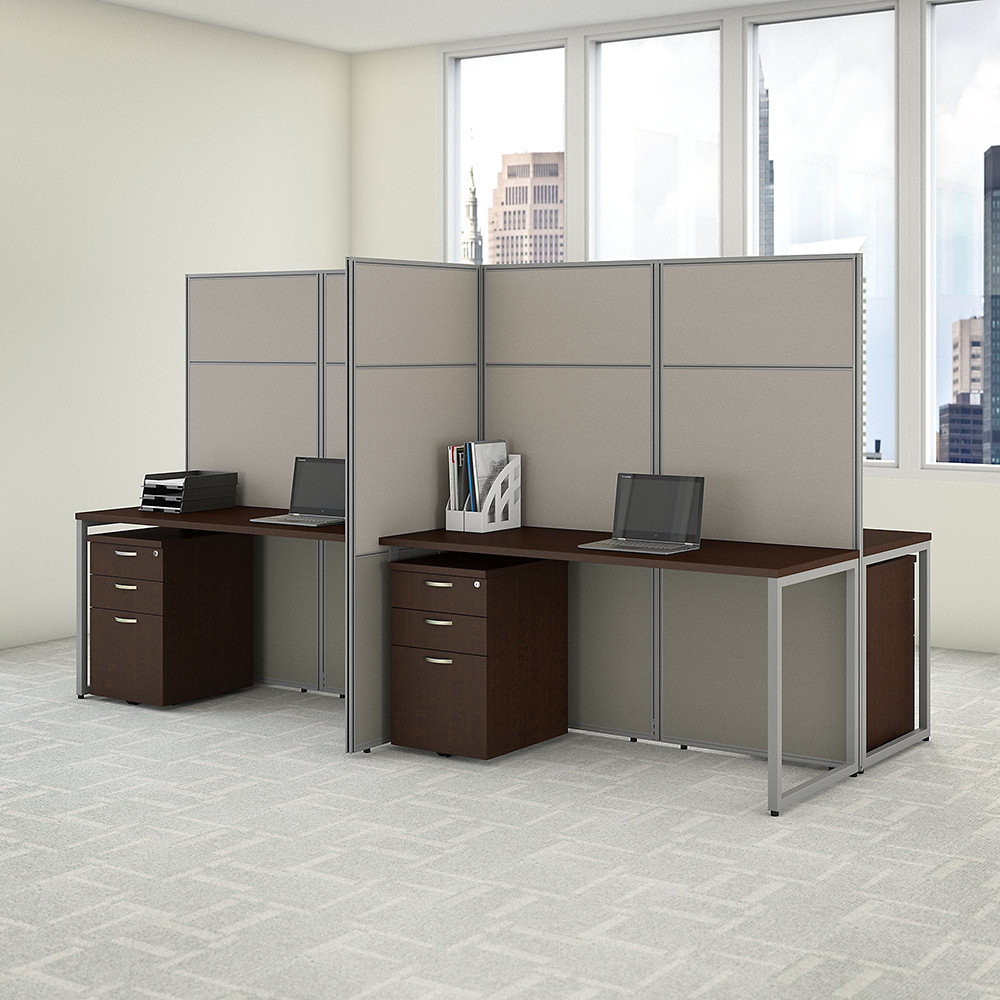 Bush Business Furniture Easy Office 4 Person Cubicle Desk 60 W X