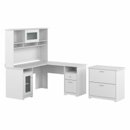 Bush Cabot Collection L-Shaped Desk 60" Package White - CAB005WHN