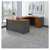Bush Business Furniture Series C Executive U-Shaped Desk 60" Right Natural Cherry - SRC089NCSU
