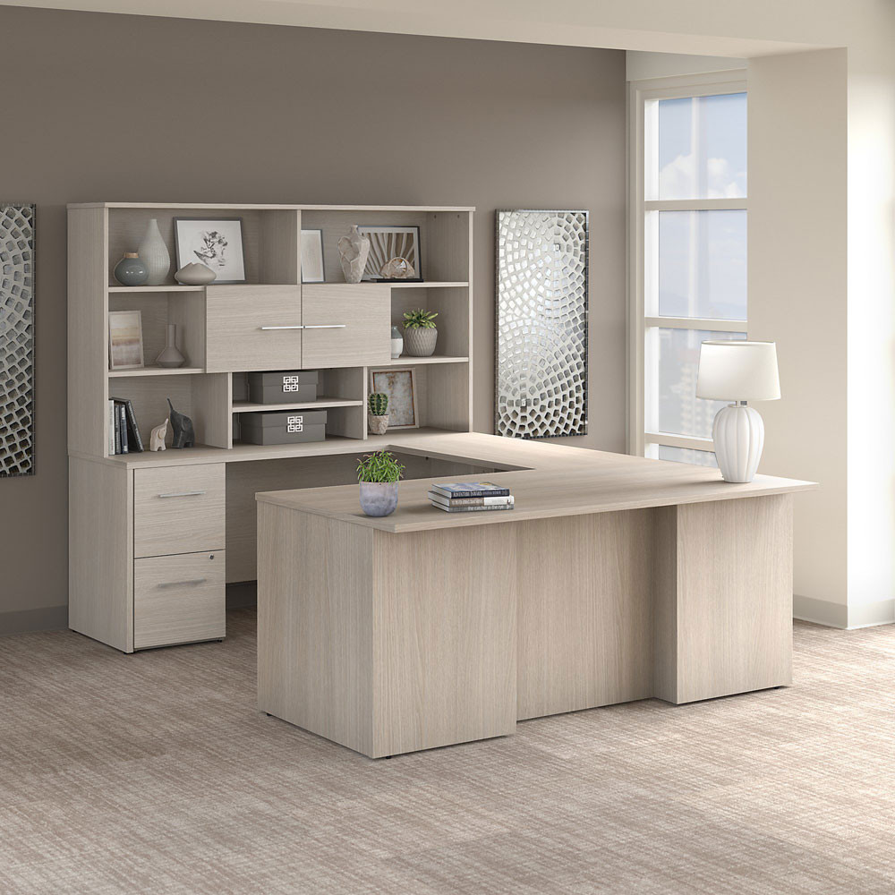 Bush Business Furniture Office 500 72W x 24D Credenza Desk in Sand Oak