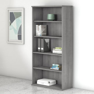 Bush Business Furniture Studio C 5-Shelf Bookcase in Platinum Gray - SCB136PG