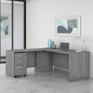 Bush Business Furniture Studio C Desk L-Shaped Package 72" Platinum Gray - STC007PGSU