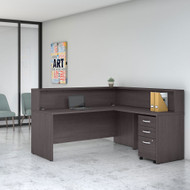Bush Business Furniture Studio C L-Shaped Reception Desk Storm Gray - STC040SGSU