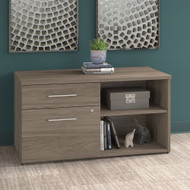 Bush Business Furniture Office 500 Low Wall Cabinet Modern Hickory - OFS145MH