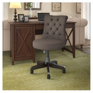 Bush Furniture Key West Desk 54" with Mid-Back Tufted Office Chair Brown - KWS020BR