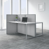 Bush Business Furniture Easy Office 60"W 2 Person Desk Workstation w 45"H Panels - EOD460WH-03K
