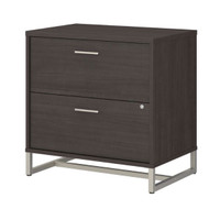Kathy Ireland by Bush Method Collection 2-Drawer Lateral File ASSEMBLED Storm Gray - KI70404SU