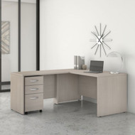 Bush Business Furniture Studio C Desk L-Shaped Package 60" Sand Oak - STC008SOSU
