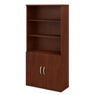 Bush Business Furniture Studio C Bookcase 5-Shelf with Doors 36" Hansen Cherry - STC015HC