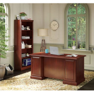 Kathy Ireland by Bush Furniture Bennington Managers Desk and Bookcase - BNT008CS