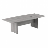 Bush Business Furniture 96W x 42D Boat Top Conference Table w Wood Base Platinum Gray - 99TB9642PGK