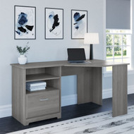 Bush Cabot Collection Corner Desk Modern Gray Finish - WC31315-03K