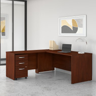 Bush Business Furniture Studio C 72W x 30D L Shaped Desk with Mobile File Cabinet and 42W Return Hansen Cherry - STC007HCSU
