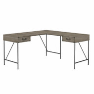 Bush Furniture Ironworks 60" L-Shaped Writing Desk Restored Gray - KI50312-03