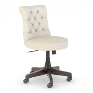 Bush Furniture Salinas Mid Back Tufted Office Chair Cream Fabric - SAL009CR