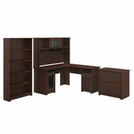 Bush Cabot Collection L-Shaped Desk 60" Package Modern Walnut - CAB010MW