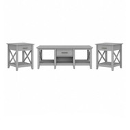 Key West Coffee Table with Set of 2 End Tables Cape Cod Gray - KWS023CG