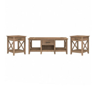 Key West Coffee Table with Set of 2 End Tables Reclaimed Pine - KWS023RCP