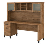 Bush Furniture Somerset 72W Office Desk with Drawers and Hutch Fresh Walnut - SET018FW