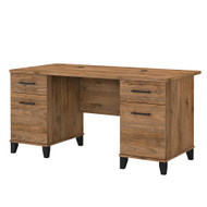 Bush Furniture Somerset 60W Office Desk with Drawers Fresh Walnut - WC81328K