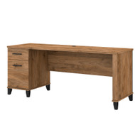 Bush Furniture Somerset 72W Office Desk with Drawers Fresh Walnut - WC81372