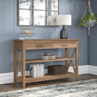 Bush Key West Console Table with Drawers and Shelves Reclaimed Pine - KWT248RCP-03