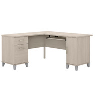 Bush Furniture Somerset 60W L Shaped Desk with Storage in Sand Oak - WC81130K
