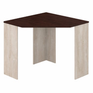 Bush Furniture Townhill Corner Desk in Washed Gray and Madison Cherry - TND134WM2-03