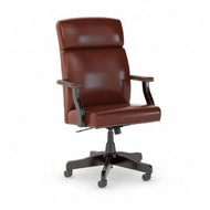 Bush Saratoga Collection High Back Leather Executive Office Chair Harvest Cherry Leather - SAR006CS