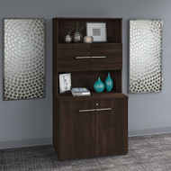 Bush Business Furniture Office 500 Collection 36W Tall Storage Cabinet with Doors and Shelves Black Walnut - OF5008BWSU