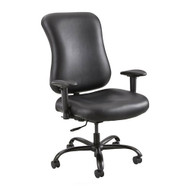 Safco Optimus Big and Tall Chair with Arms Black Vinyl - 3591-3592BL
