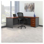 Bush Business Furniture Series C Executive L-Shaped Desk Package 72" with High Back Chair - SRC131NCSU