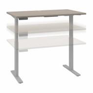 Move 60 Series by Bush Business Furniture 48W x 30D Height Adjustable Standing Desk in Sand Oak with Cool Gray Metallic Base - M6S4830SOSK