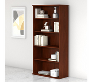 Bush Business Furniture Studio C 5 Shelf Bookcase in Hansen Cherry - SCB136HC-Z
