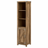 Kathy Ireland Bush Furniture Cottage Grove Tall Narrow 5 Shelf Bookcase Reclaimed Pine - CGB118RCP-03