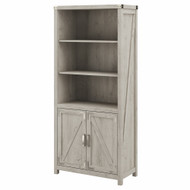 Kathy Ireland Bush Furniture Cottage Grove Tall 5 Shelf Bookcase with Doors in Cottage White - CGB132CWH-03