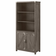 Kathy Ireland Bush Furniture Cottage Grove Tall 5 Shelf Bookcase with Doors Restored Gray - CGB132RTG-03