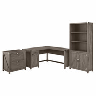 Kathy Ireland by Bush Furniture Cottage Grove 60W L Shaped Desk Package Restored Gray - CGR005RTG