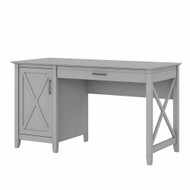 Bush Furniture Key West 54W Computer Desk with Keyboard Tray and Storage in Cape Cod Gray - KWD154CG-03