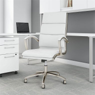 Bush Business Furniture 400 Series Collection High Back Leather Executive Office Chair White Leather - 400S241WH