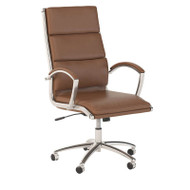 Bush Business Furniture 400 Series Collection High Back Leather Executive Office Chair Saddle Leather - 400S241SD